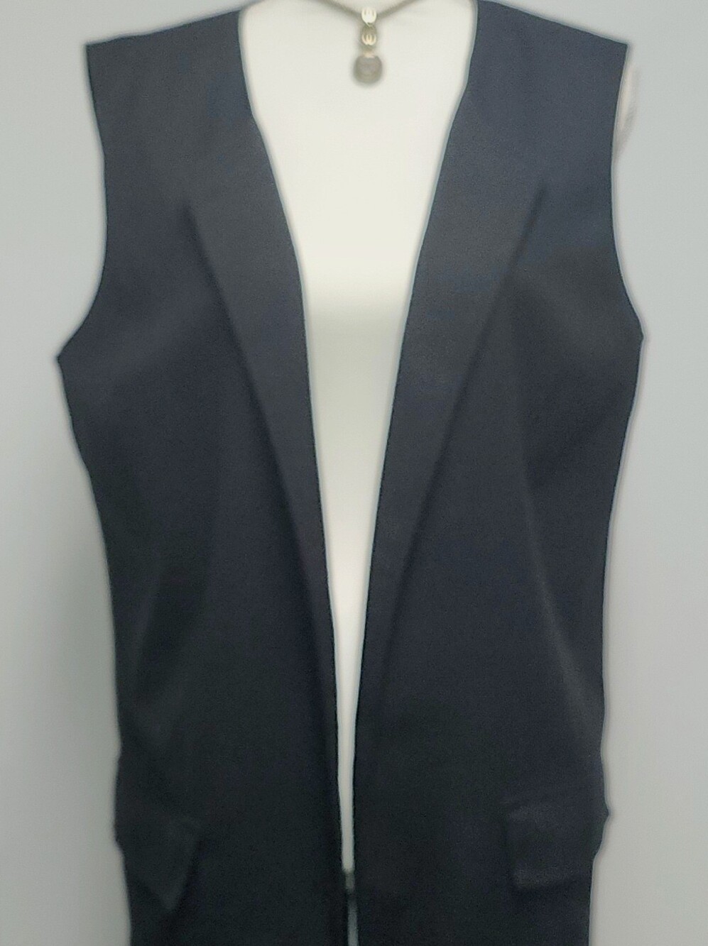 Merona Black Sleeveless Open-Front Vest